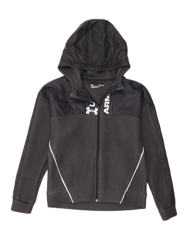 Under Armour muški pulover s kapuljačom s patentnim zatvaračem mali crni na točkice od poliestera