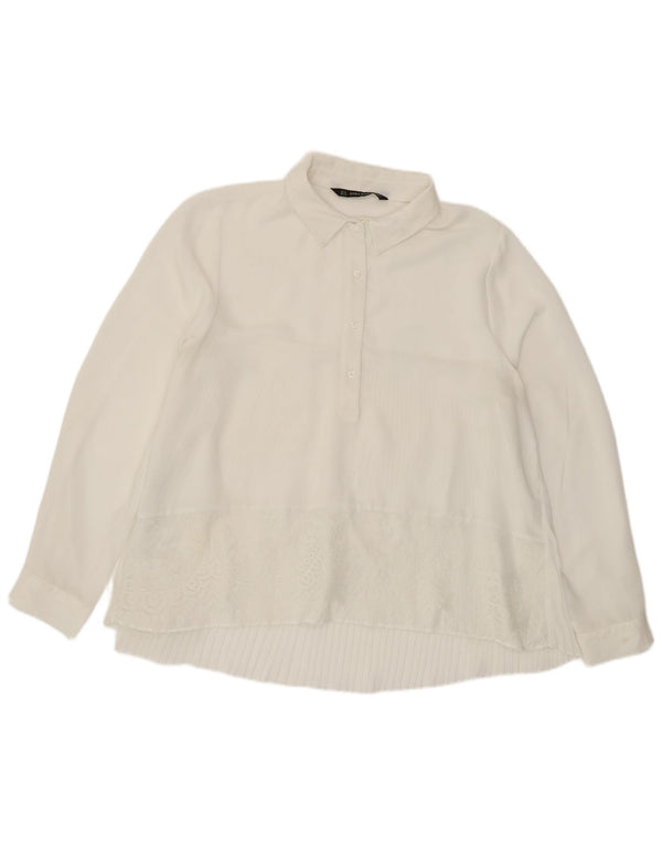 Zara ženska polo majica dugih rukava UK 18 XL bijela