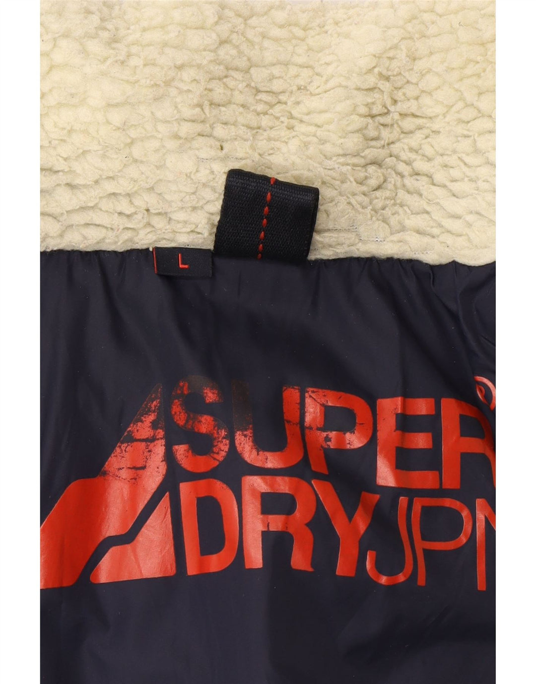 Superdry muška grafička podstavljena jakna UK 40 Large tamnoplavi najlon