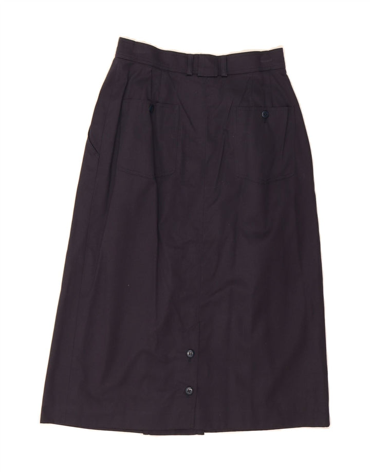 BOGNER Womens A-Line Skirt EU 38 Medium W27  Navy Blue Cotton Vintage Bogner and Second-Hand Bogner from Messina Hembry 