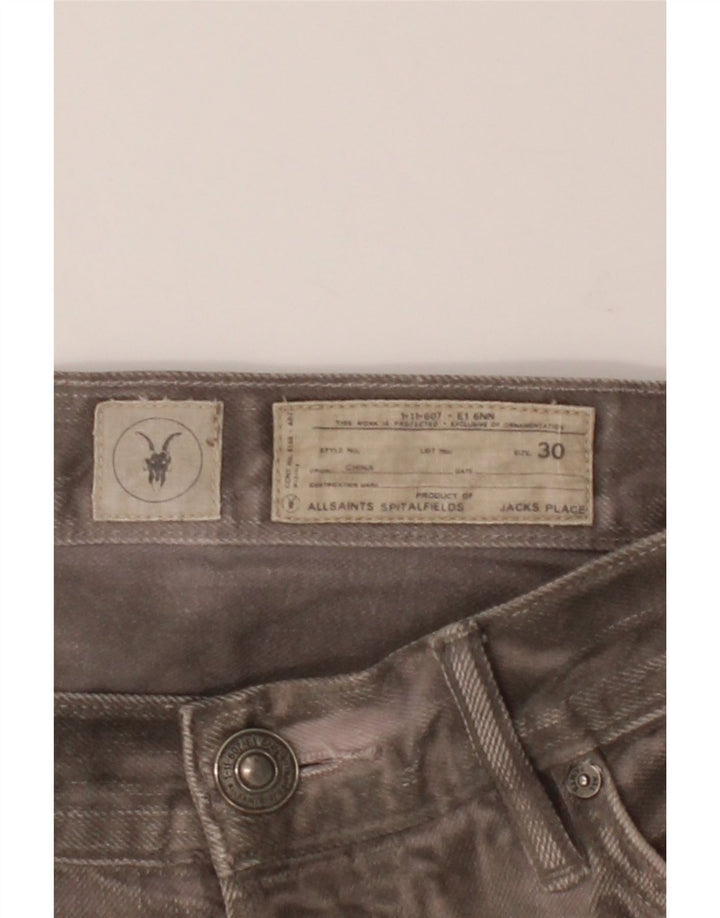 ALL SAINTS Mens Straight Jeans W30 L32 Grey Cotton