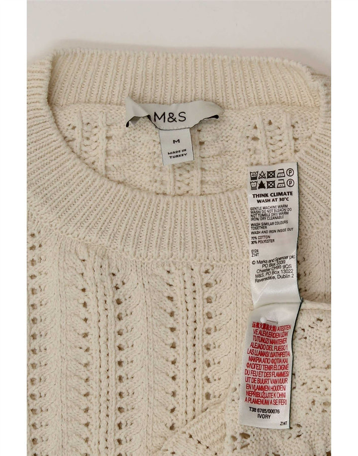 Marks & Spencer ženski prozirni džemper s okruglim izrezom UK 14 srednje veličine