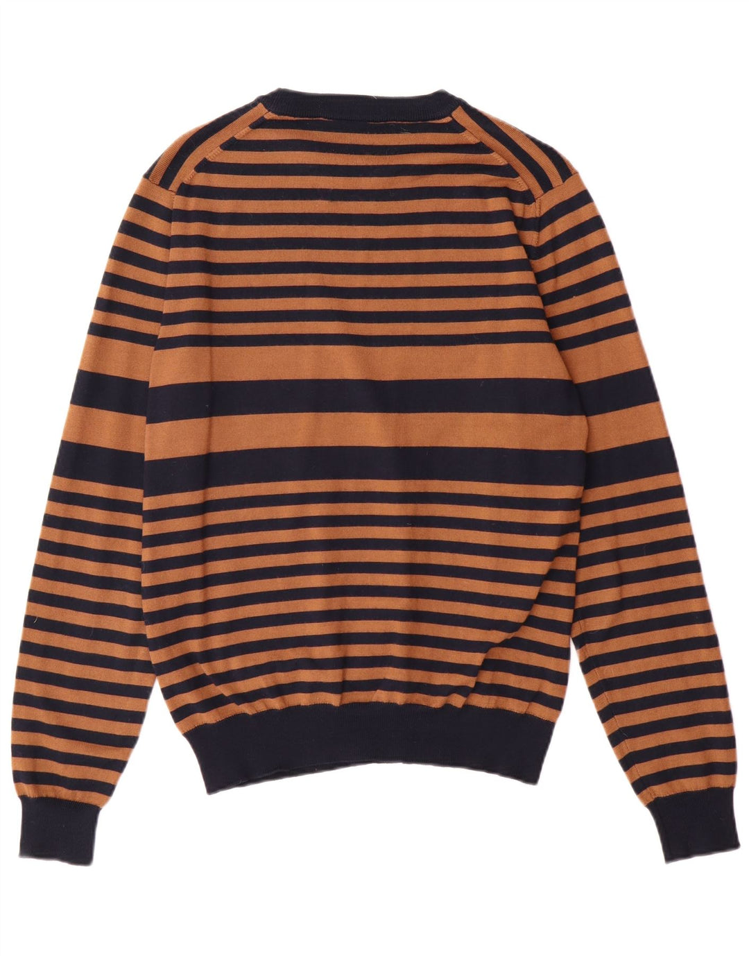 Trussardi Jeans muški džemper s okruglim izrezom Srednje smeđi prugasti akril