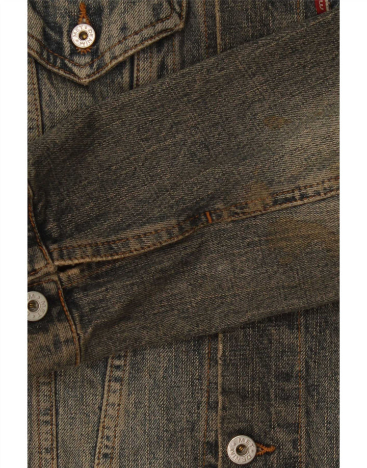 MET Womens Denim Jacket UK 12 Medium Blue Cotton
