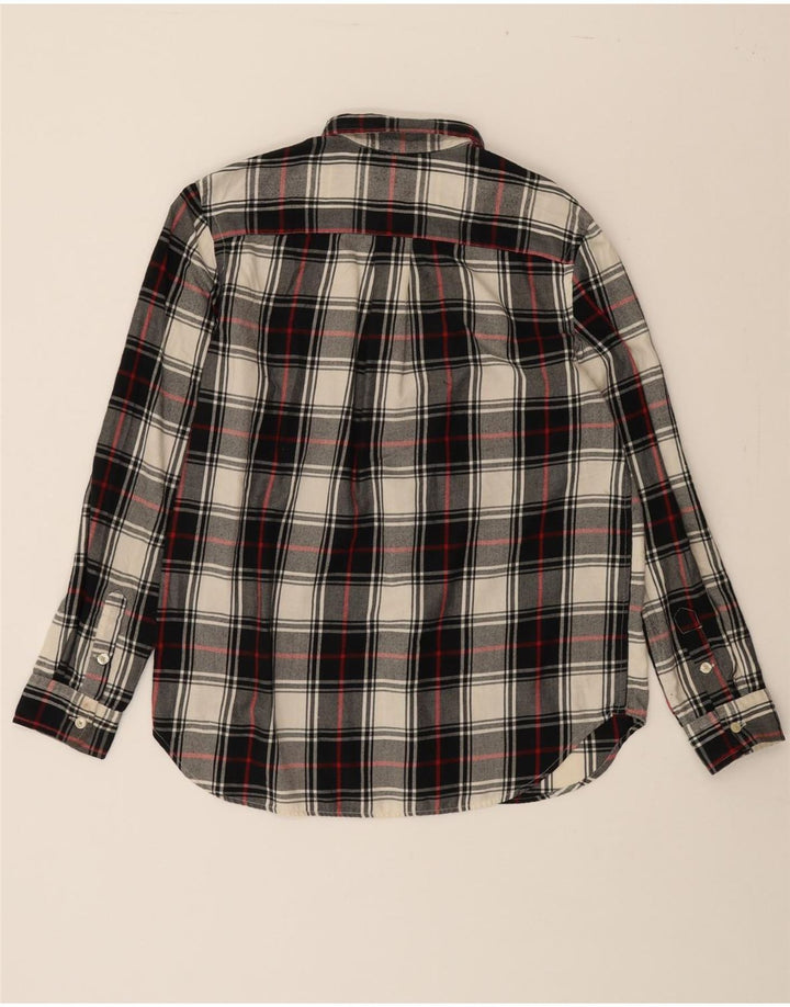 CHAPS Mens Flannel Shirt Medium Black Check Cotton Vintage Chaps and Second-Hand Chaps from Messina Hembry 