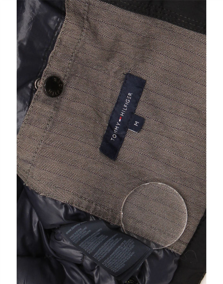 Tommy Hilfiger muški podstavljeni kaput s kapuljačom UK 38 srednji crni poliester
