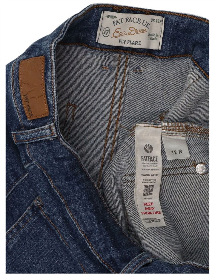 FAT FACE Ženske lepršave traperice UK 12 srednje W30 L30 plavi pamuk