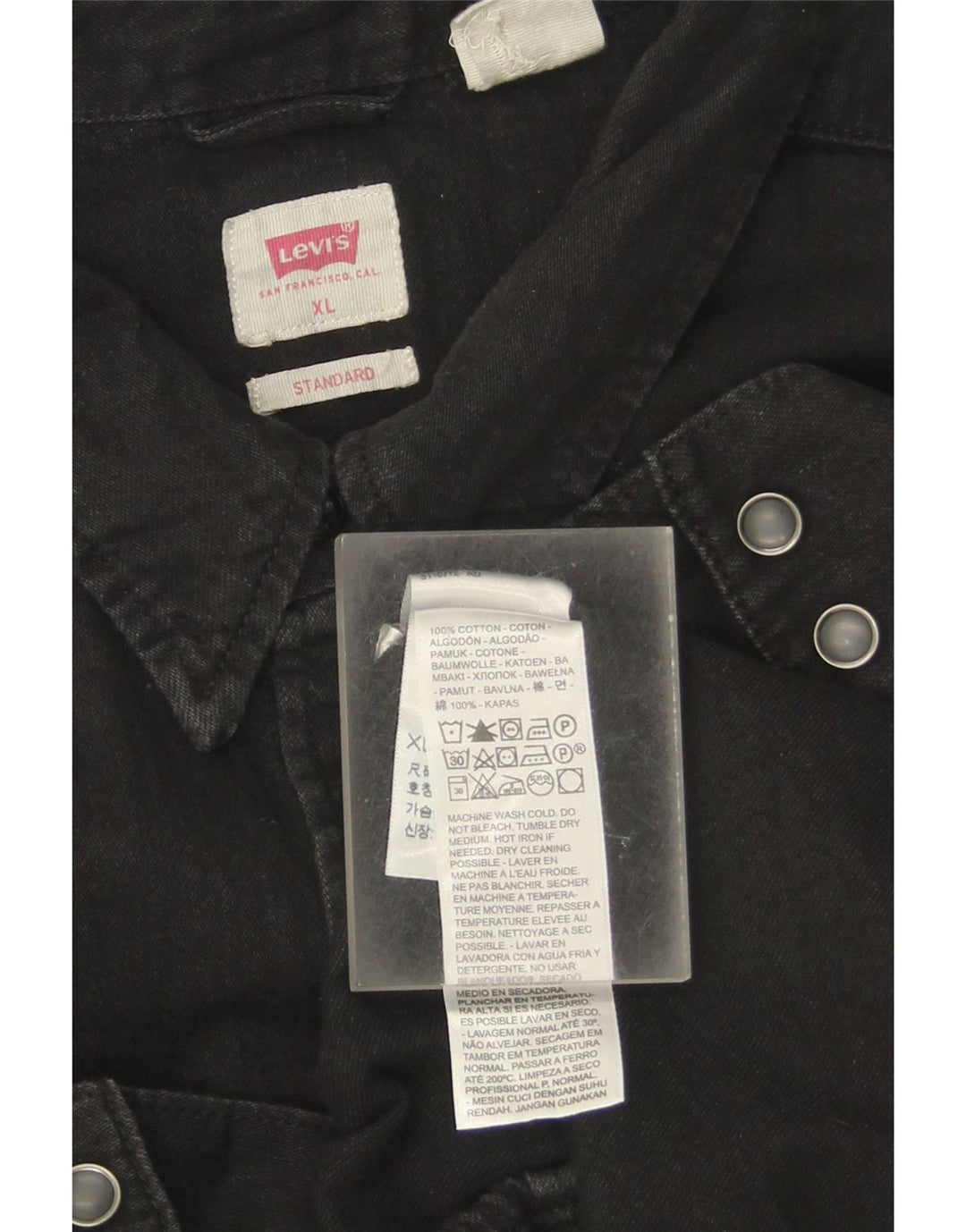 Levi's standardna traper košulja XL, crni pamuk