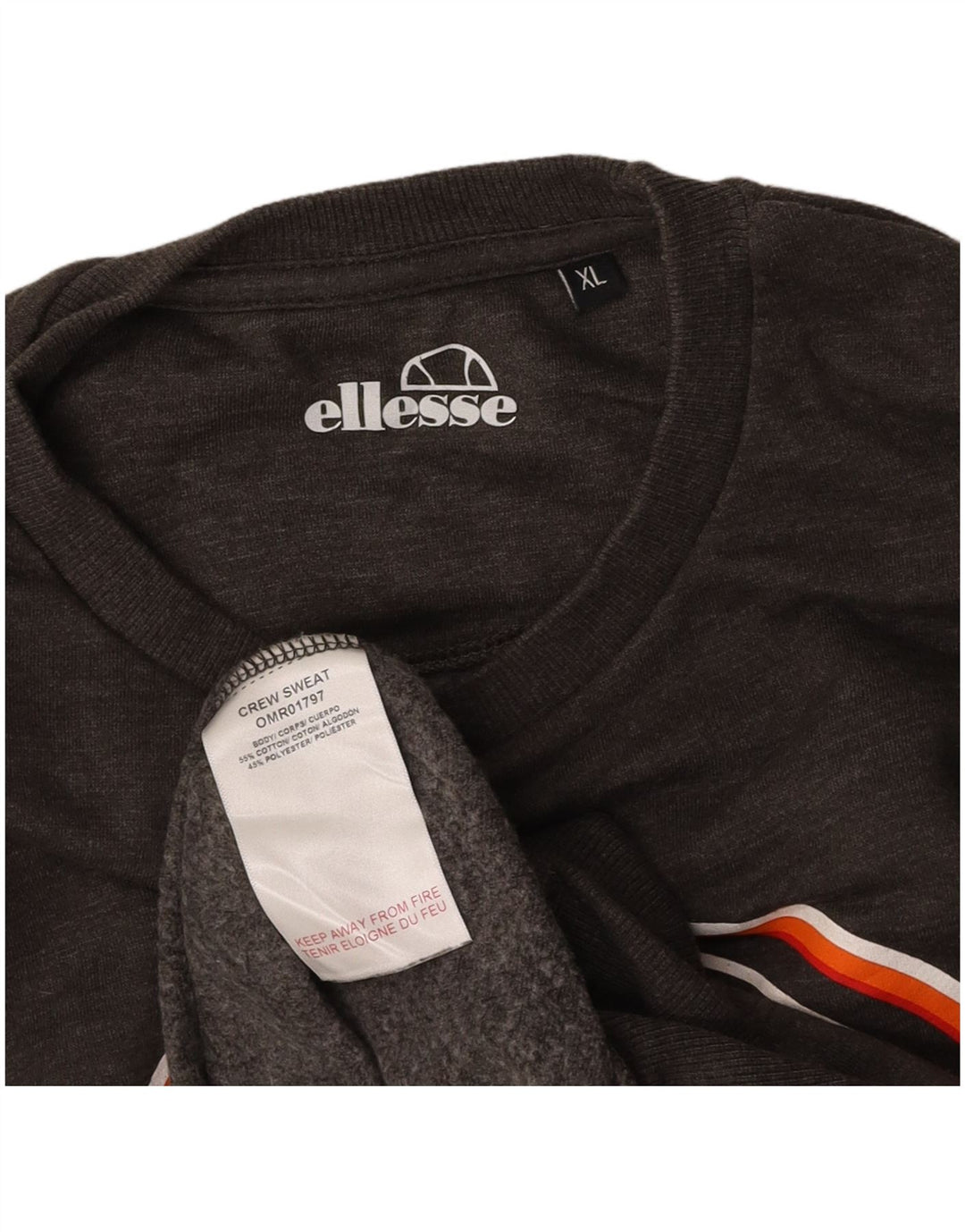 ELLESSE Muški džemper XL Graphic Sweatshirt sivi pamuk