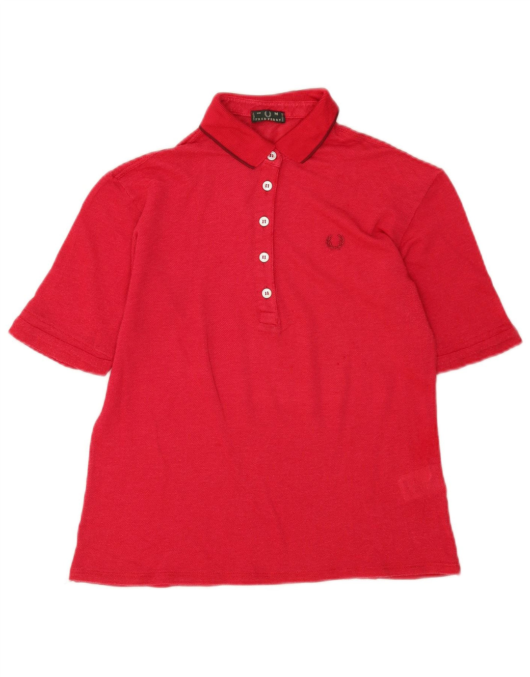 Fred Perry ženska polo majica UK 14 srednje crvena viskoza