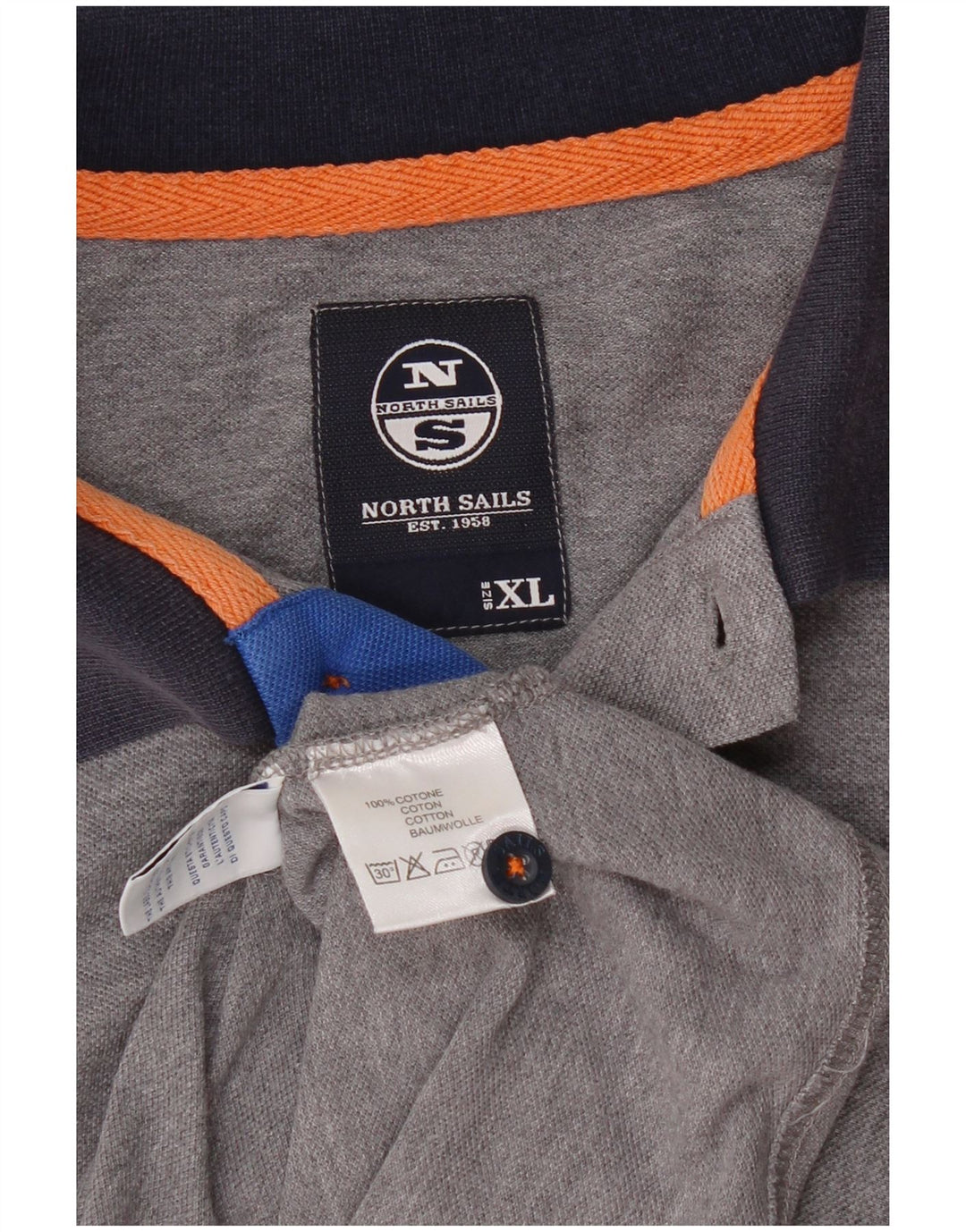 North Sails muška polo majica s grafičkim motivima XL sivi pamuk