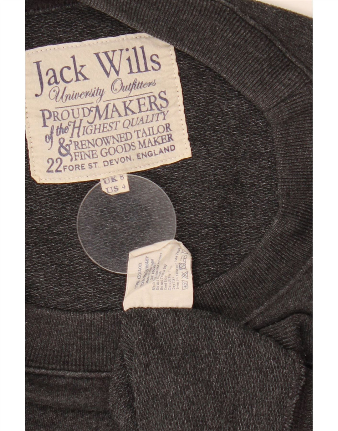 JACK WILLS Ženska prekomjerna trenirka s grafičkim motivima UK 8 Mala siva