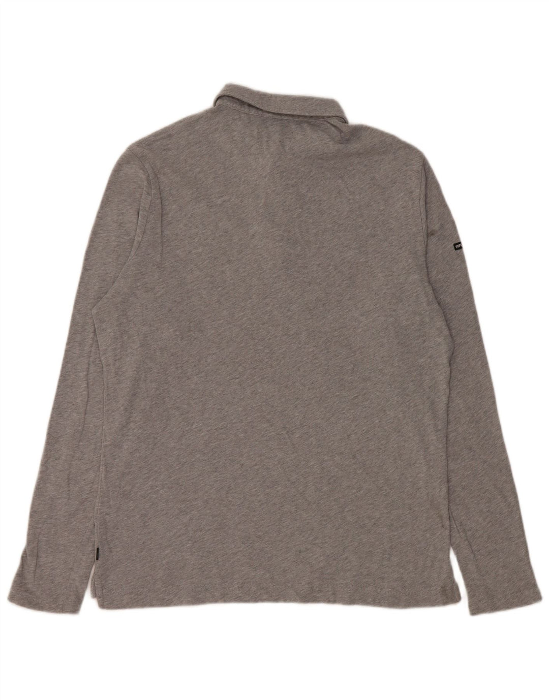 Superdry muška polo majica dugih rukava, veliki sivi pamuk