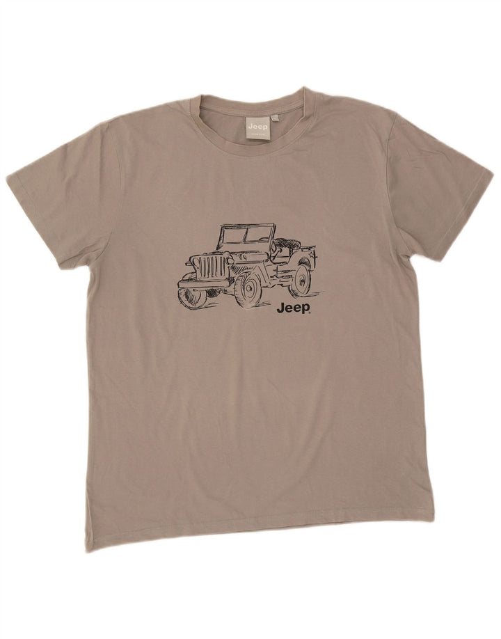 Jeep muška majica s grafičkim motivima XL siva