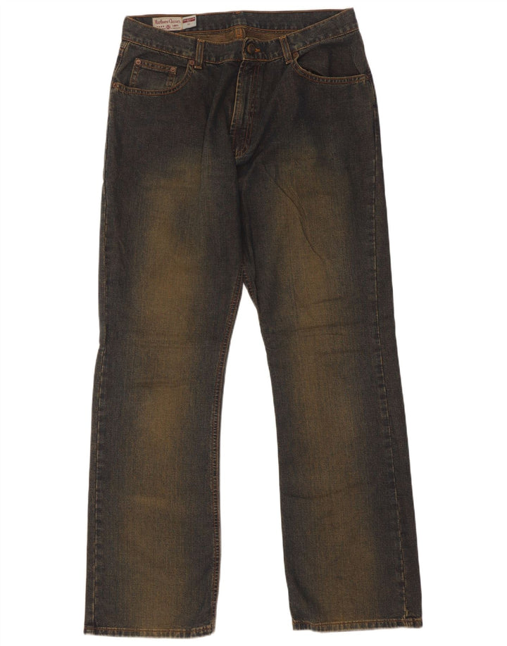 Marlboro Classics Mens Regular Fit Straight Jeans W32 L32 Plavi pamuk