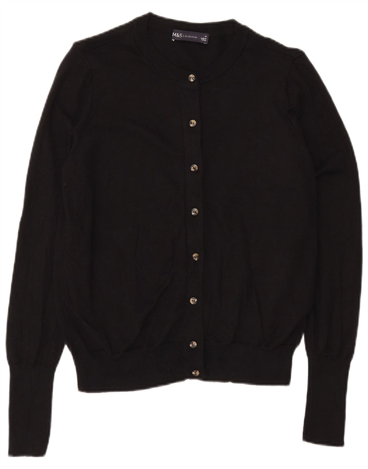 MARKS & SPENCER Womens Cardigan Sweater UK 10 Small  Black Viscose