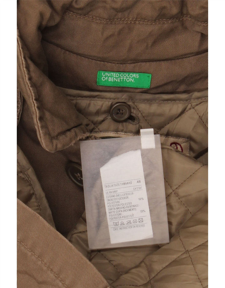 BENETTON muška parka jakna s kapuljačom IT 48 srednje smeđi poliester