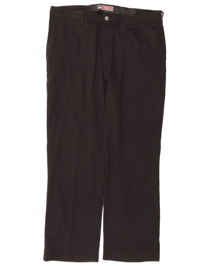 LEE muške ravne chino hlače prilagođenog kroja W40 L32 crni pamuk