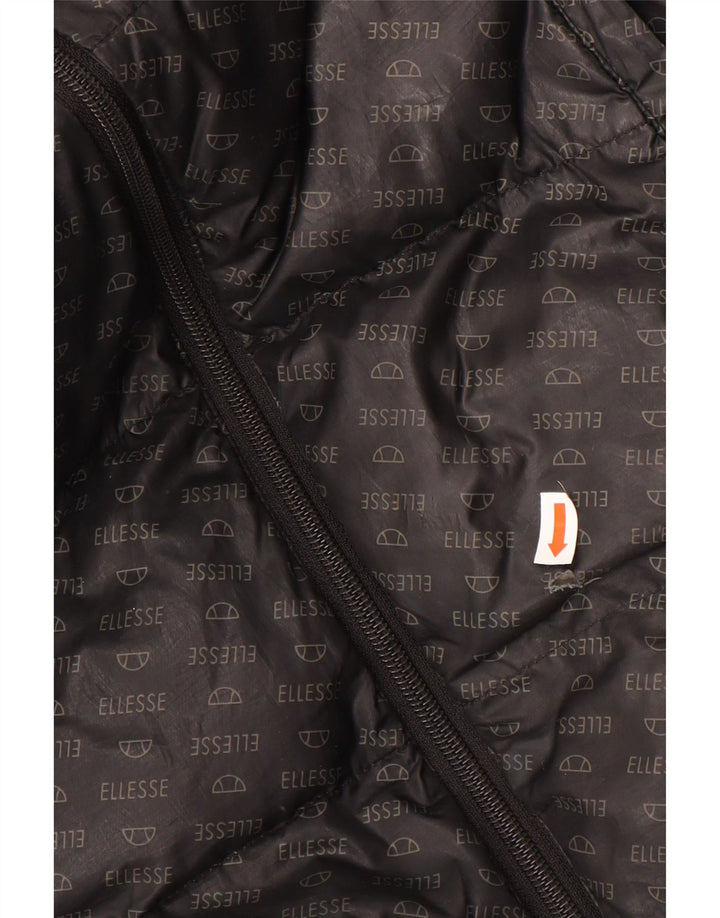 ELLESSE Jakna s kapuljačom i podstavljenom grafikom za dječake 12-13 godina crna poliester