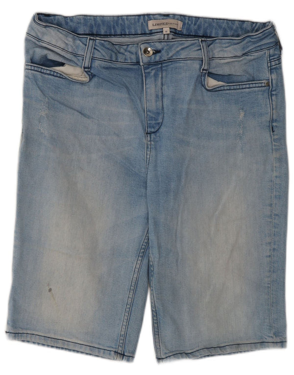 Marks & Spencer ženske bermuda traper kratke hlače UK 16 Large W32 plavi pamuk