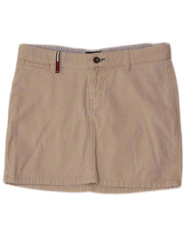 Tommy Hilfiger ženska mini suknja od samta US 9 srednje veličine W30 bež pamuk