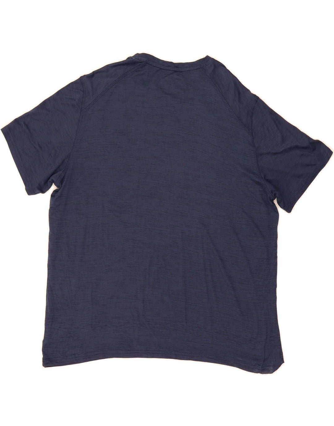 EDDIE BAUER Mens T-Shirt Top XL Navy Blue Flecked Polyester Vintage Eddie Bauer and Second-Hand Eddie Bauer from Messina Hembry 