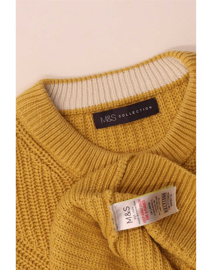 Marks & Spencer muški pulover s okruglim izrezom Veliki žuti pamuk