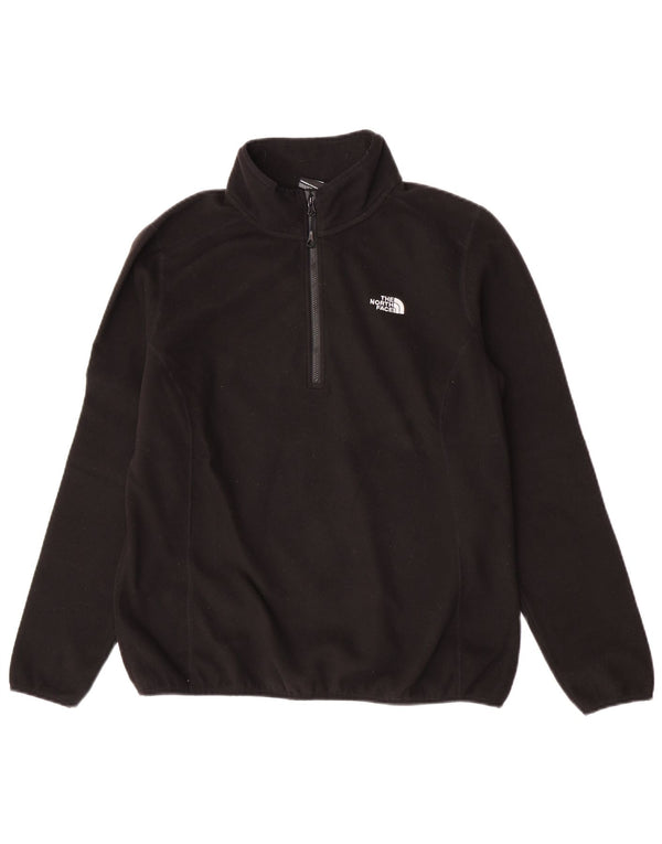 The North Face Womens Zip Neck Fleece Jumper UK 18 XL Black Polyester