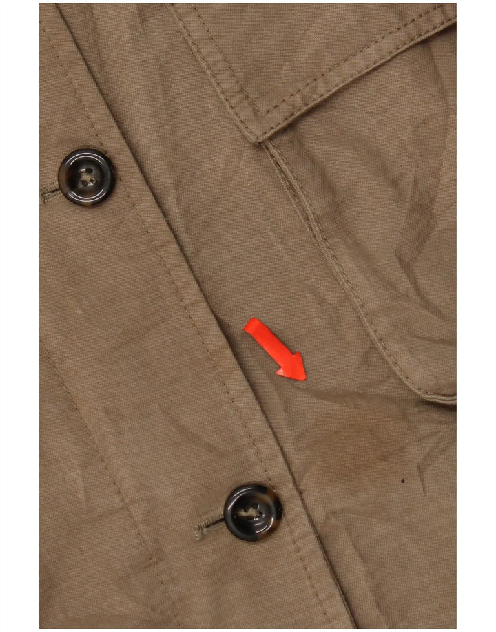 Ženska parka jakna s kapuljačom Massimo Dutti UK 14, srednji kaki pamuk