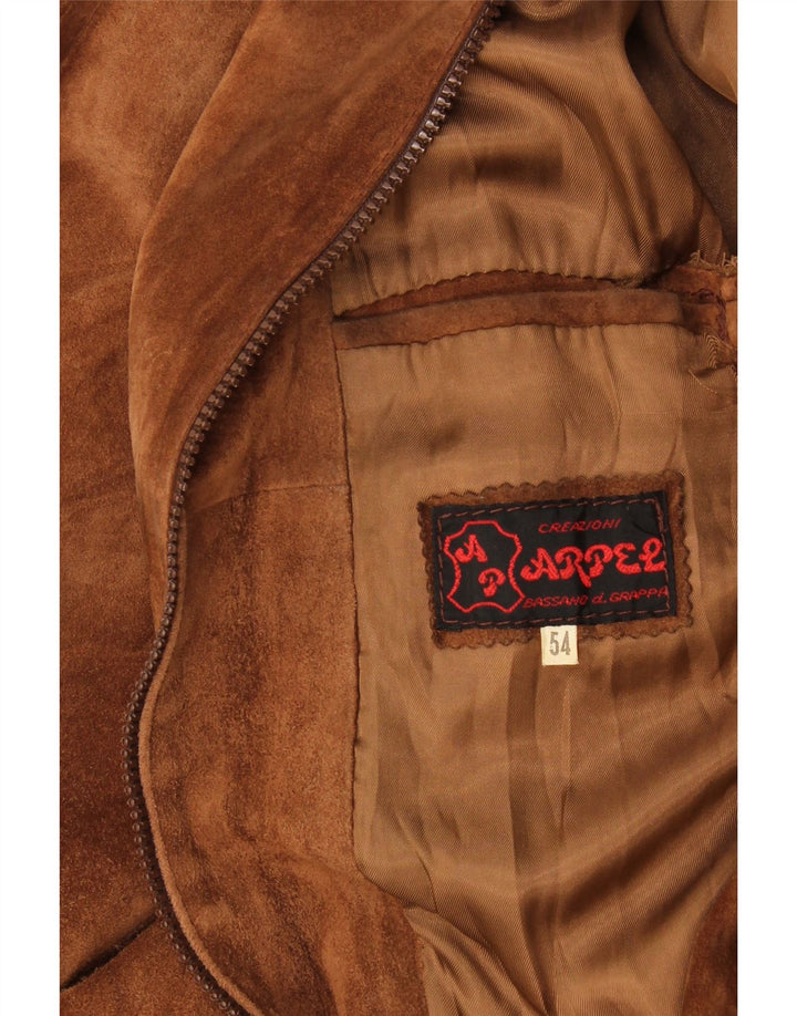 Vintage muška bomber jakna od brušene kože IT 54 2XL bež