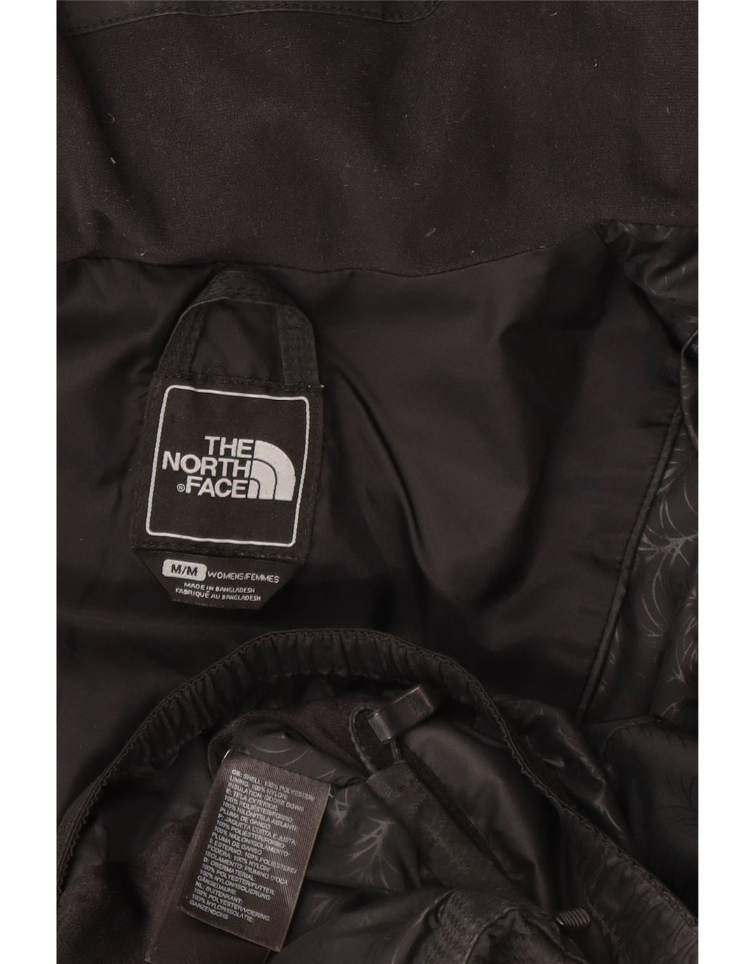 The North Face ženska podstavljena jakna s kapuljačom UK 14 srednji crni poliester
