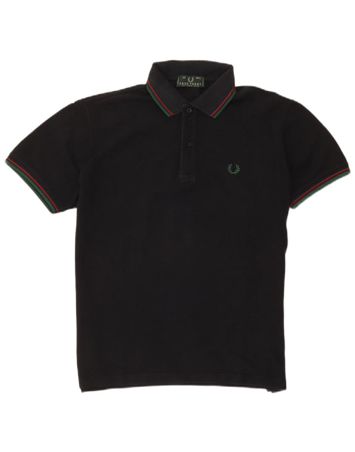 Fred Perry muška polo majica srednje crne pruge, pamuk
