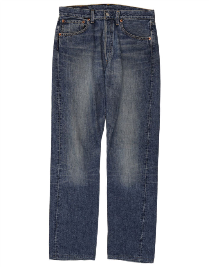 Levi's muške 501 ravne traperice W32 L34 plavi pamuk