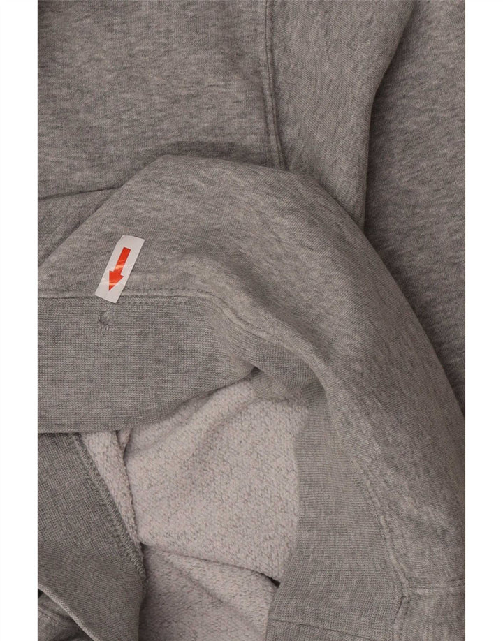Mali sivi pamuk Nike Graphic Regular Fit majica s kapuljačom