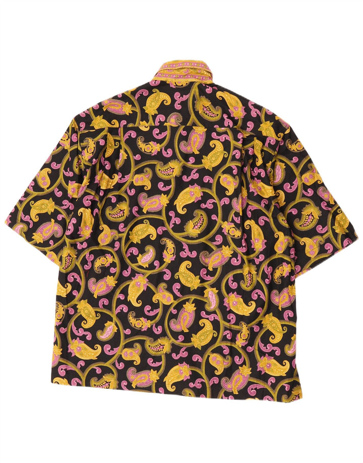 Vintage muška košulja kratkih rukava Srednje crna paisley boja