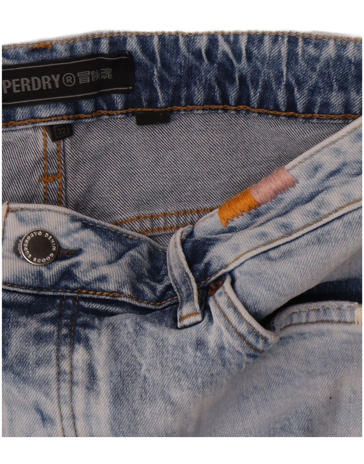Superdry ženske vruće hlačice od trapera W32, veliki plavi pamuk