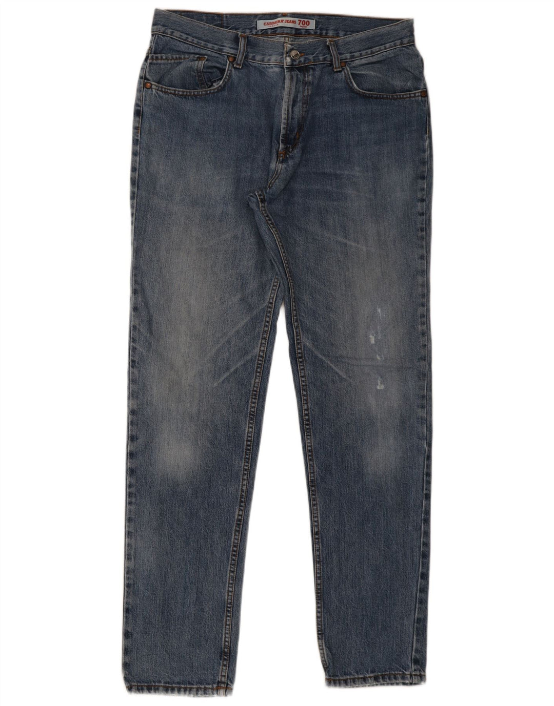 Carrera Mens 700 Regular Slim Jeans W36 L34 Plavi pamuk