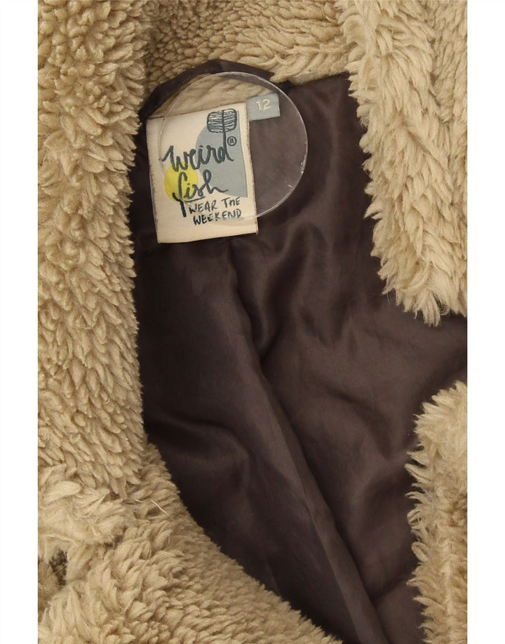 Weird Fish Ženska Teddy Bear Sherpa jakna UK 12 srednje bež poliester