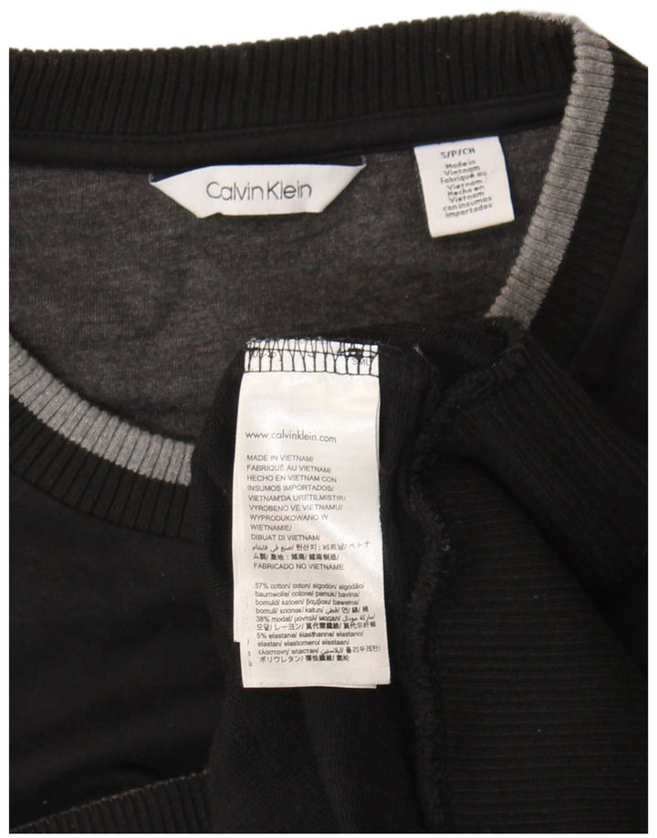 Calvin Klein muški džemper s okruglim izrezom mali crni pamuk