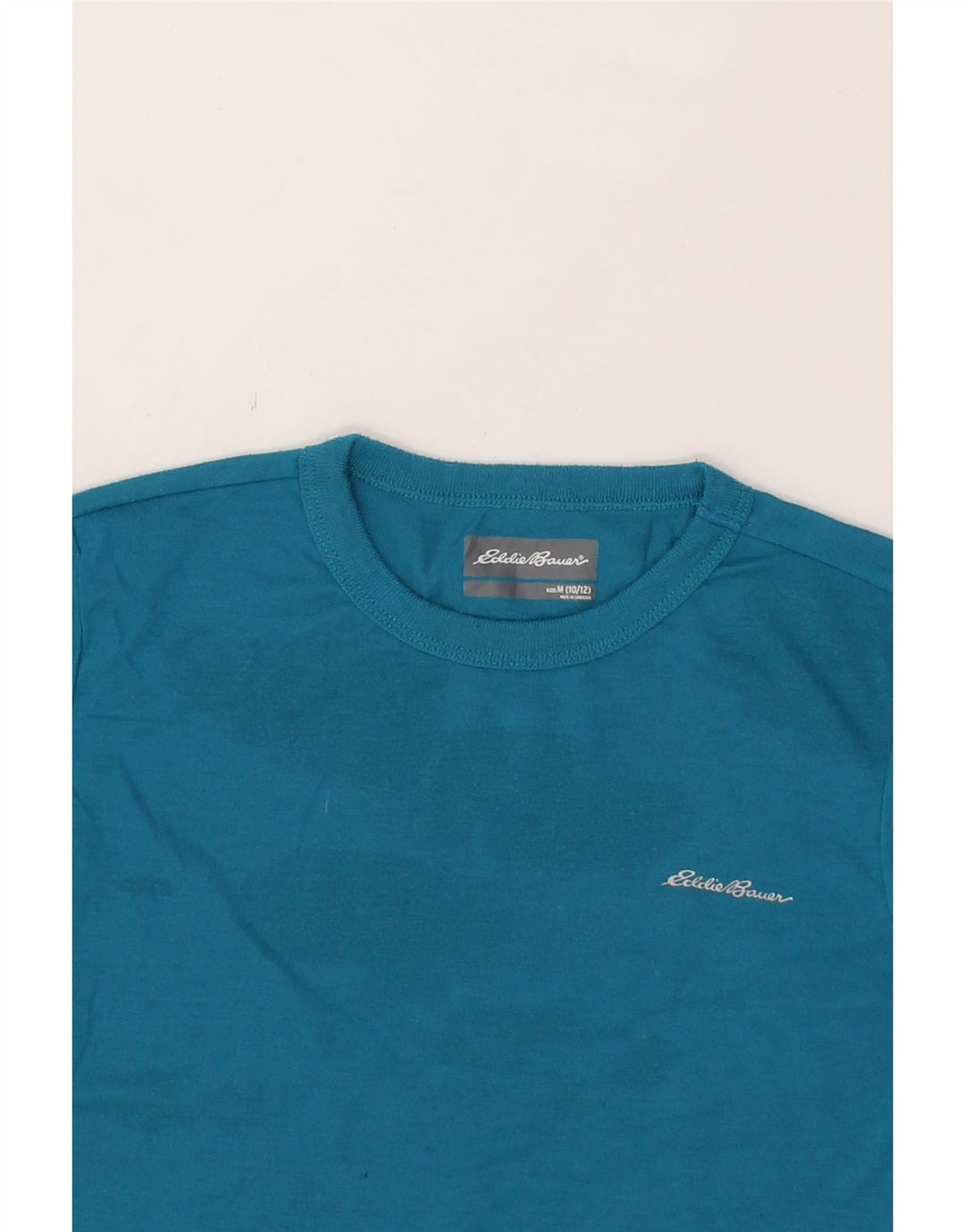EDDIE BAUER Boys T-Shirt Top 10-11 Years Medium  Blue Polyester Vintage Eddie Bauer and Second-Hand Eddie Bauer from Messina Hembry 