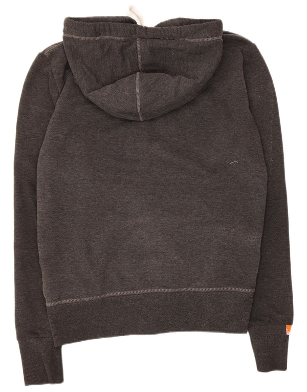 Superdry muški pulover s kapuljačom na patentni zatvarač, mali sivi pamuk