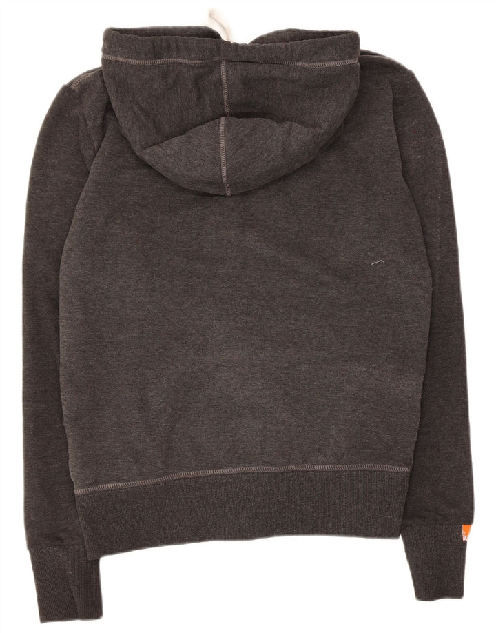 Superdry muški pulover s kapuljačom na patentni zatvarač, mali sivi pamuk