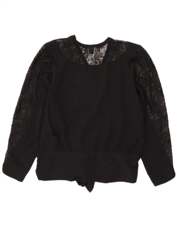 Vrhunski ženski gornji dio bluze dugih rukava EU 40 srednje crne viskoze