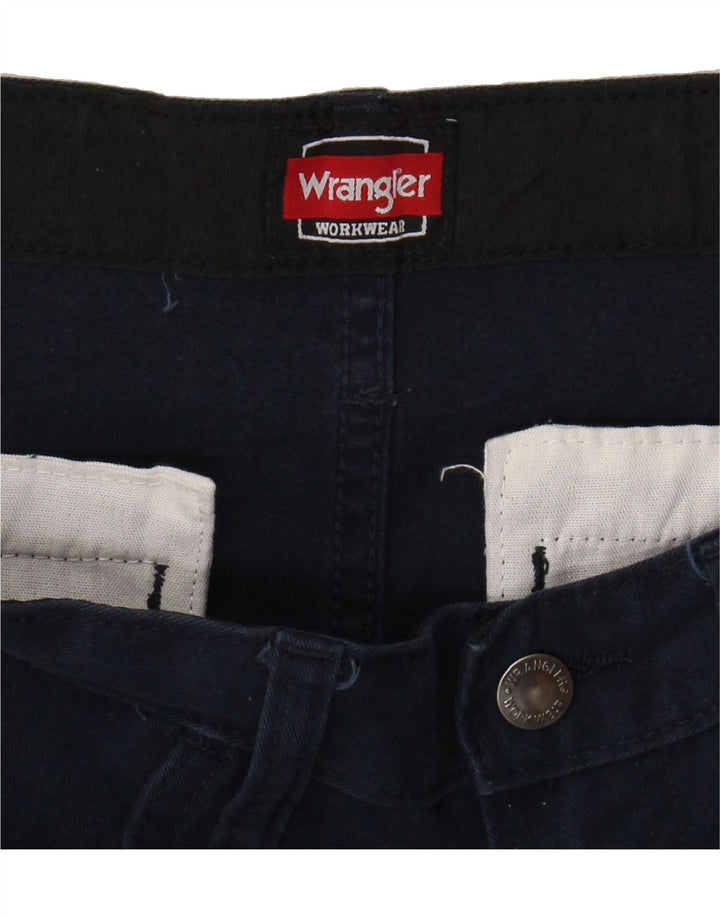 WRANGLER Mens Straight Cargo Trousers W34 L29 Navy Blue Vintage Wrangler and Second-Hand Wrangler from Messina Hembry 