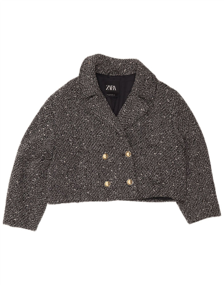 ZARA ženska prekomjerna jakna sakoa UK 18 XL crne fleke