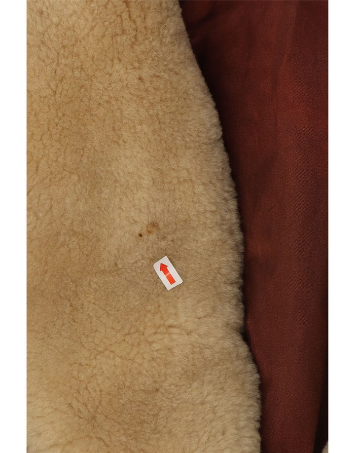 ST MICHAEL Ženska jakna s dvostrukim kopčanjem UK 18 XL, smeđa koža