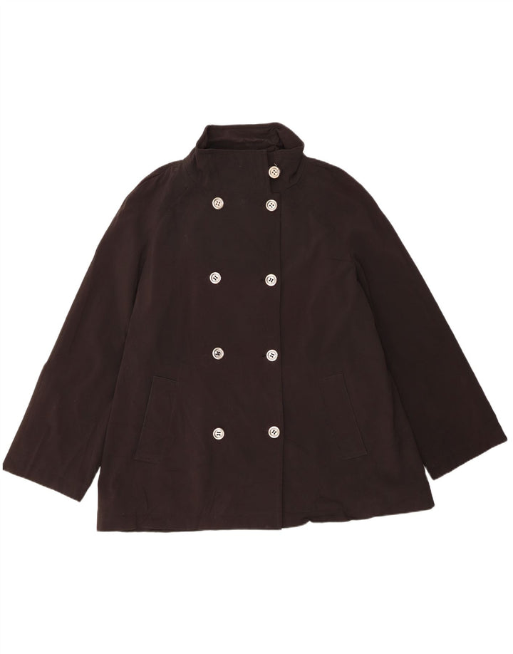 Calvin Klein Ženski graškasti kaput UK 18 XL crni poliester