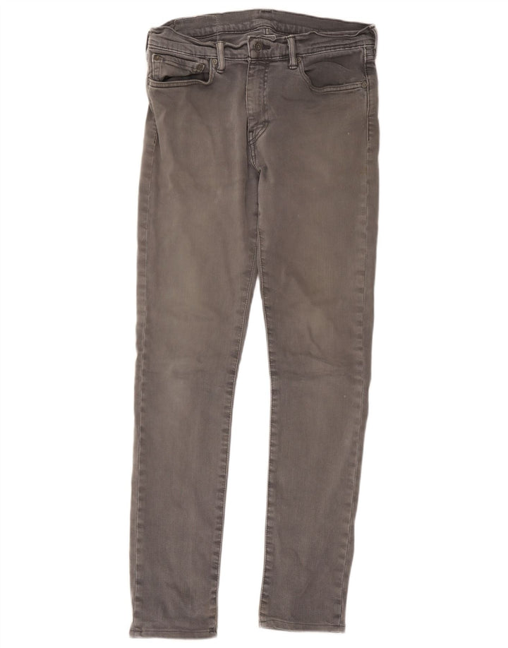 Levi's muške uske traperice W32 L34 sivi pamuk