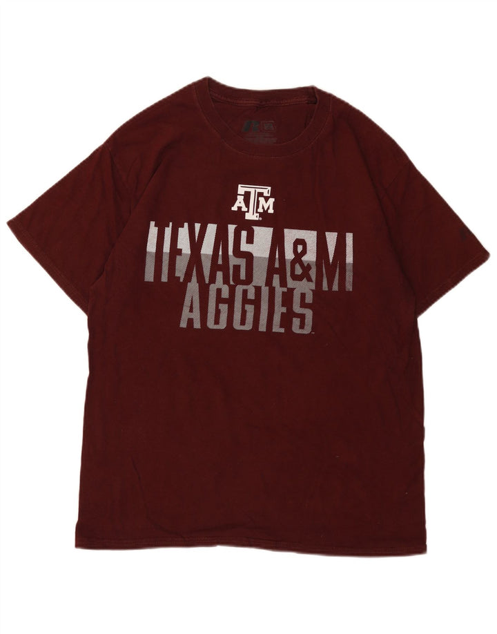 RUSSELL ATHLETIC Muška majica kratkih rukava s grafičkim motivima UK 38/40 srednje tamnocrvena