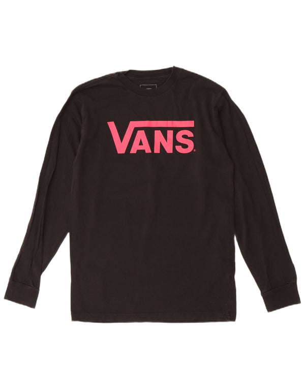 Vans Ženska majica klasičnog kroja dugih rukava UK 10 Mala crna pamuk